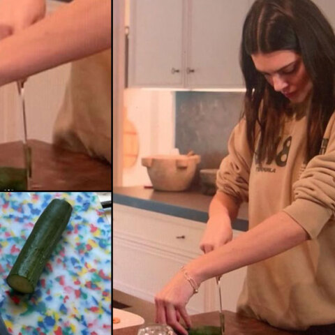 Η Κένταλ Τζένερ προσπαθεί να κόψει το αγγούρι και γίνεται viral