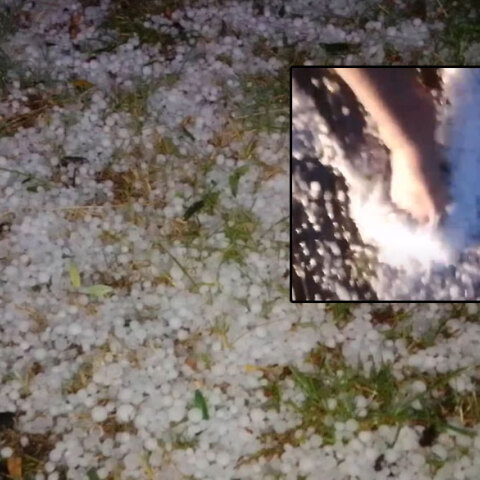 Έριξε χαλάζι στις Σέρρες