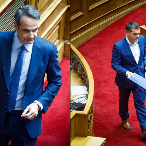 Κυριάκος Μητσοτάκης και Αλέξης Τσίπρας