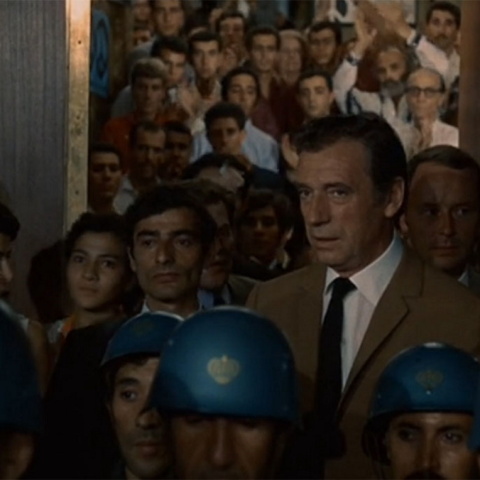 Σκηνή από την ταινία Ζ του Κώστα Γαβρά. 