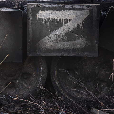 Ρωσικό τανκ με το γράμμα «Ζ» στην Ουκρανία
