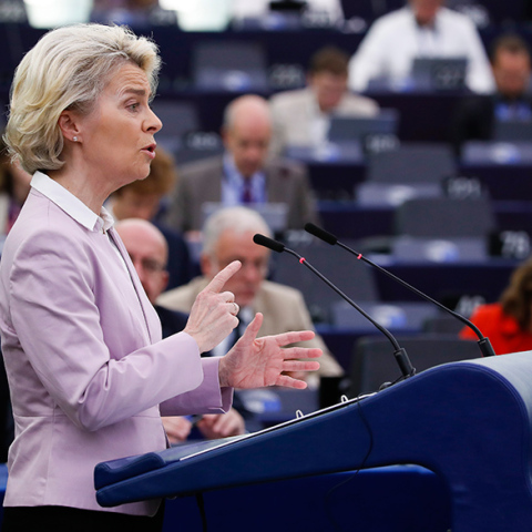 Η πρόεδρος της Ευρωπαϊκής Επιτροπής Ούρσουλα φον ντερ Λάιεν