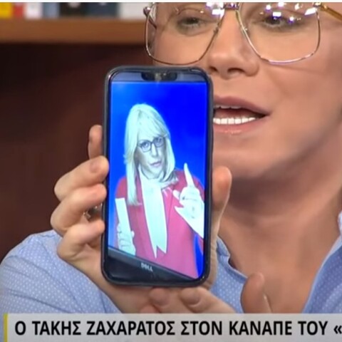 Ο Τάκης Ζαχαράτος δείχνει στην κάμερα τη μεταφόρφωσή του σε Αγγελική Νικολούλη