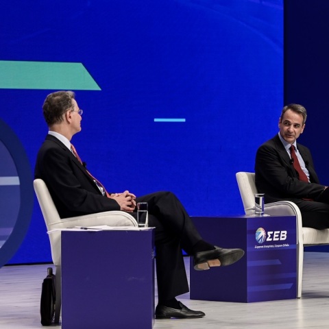 ΕΤΗΣΙΑ ΓΕΝΙΚΗ ΣΥΝΕΛΕΥΣΗ ΤΟΥ ΣΕΒ ΠΑΡΟΥΣΙΑ ΤΗΣ ΠτΔ ΚΑΤ. ΣΑΚΕΛΛΑΡΟΠΟΥΛΟΥ ΚΑΙ ΤΟΥ ΠΡΩΘΥΠΟΥΡΓΟΥ ΚΥΡ. ΜΗΤΣΟΤΑΚΗ (ΜΙΧΑΛΗΣ ΚΑΡΑΓΙΑΝΝΗΣ/EUROKINISSI)