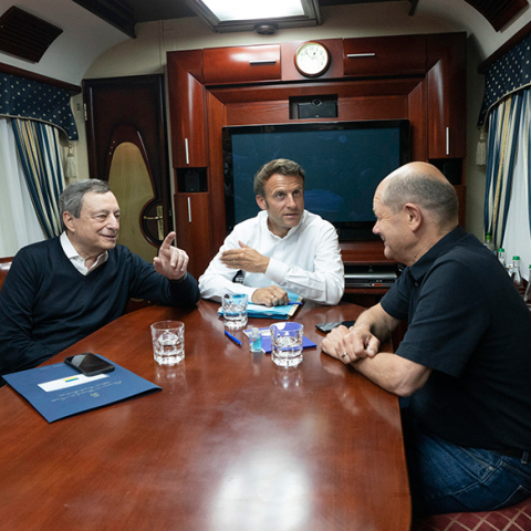 Ουκρανία: Στο Κίεβο μεταβαίνουν Μακρόν, Σολτς και Ντράγκι