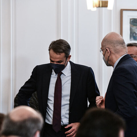 Ο πρωθυπουργός Κυριάκος Μητσοτάκης στο Υπουργικό Συμβούλιο