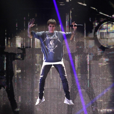 Στιγμιότυπο από συναυλία του Τζάστιν Μπίμπερ