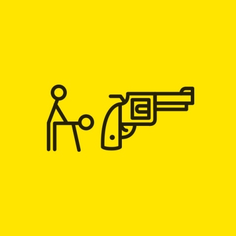 Εικονογράφηση που απεικονίζει πιστόλι