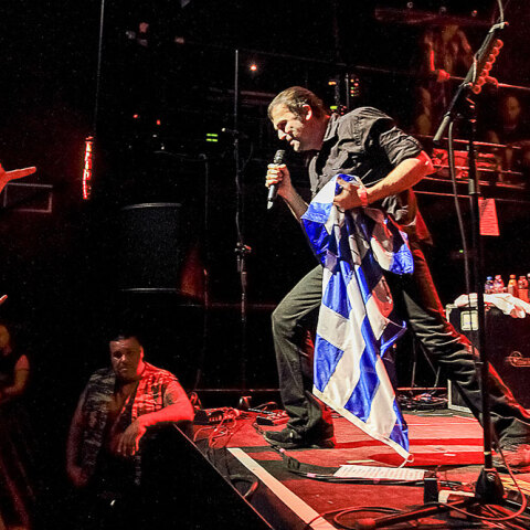 Στιγμιότυπο από τη συναυλία των Blind Guardian στην Αθήνα το καλοκαίρι του 2012