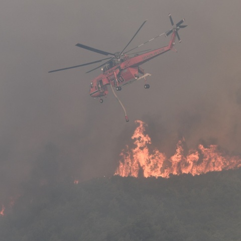 Φωτιά τώρα στη Βάλμη Ηλείας - Ελικόπτερο επιχειρεί για την κατάσβεση της φωτιάς