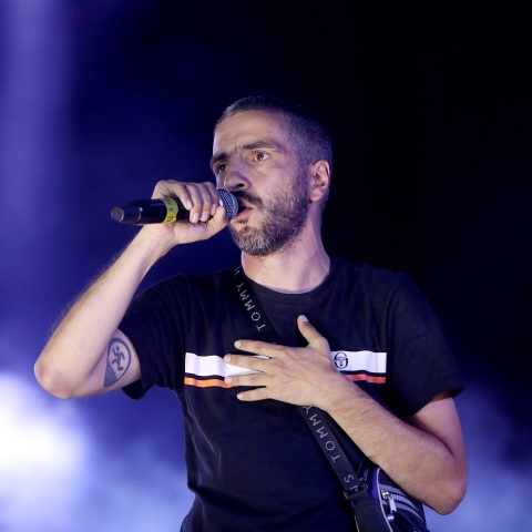 Στιγμιότυπο από τη συναυλία του ΛΕΞ στην Αθήνα