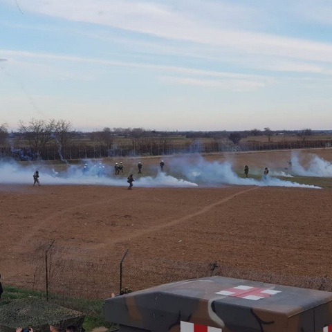 Εικόνες από την ένταση στις Καστανιές Έβρου τον Μάρτο