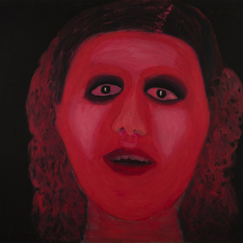 Σίλεια Δασκοπούλου (1936-2006), "Η Μνηστή του Δράκουλα", 1971, Ακρυλικό σε καμβά, 90x116εκ