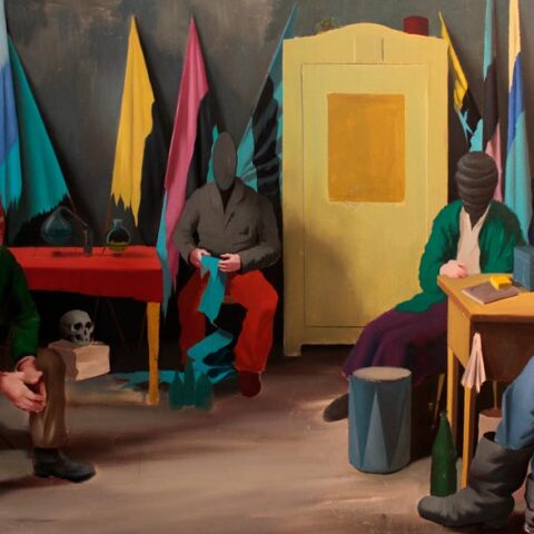 Mihael Milunovic, The Cell, 2018, oil on canvas