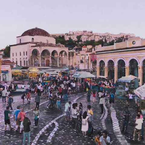 Ζωγραφική για την Αθήνα /  Έργο της Μαρίνας Στελλάτου