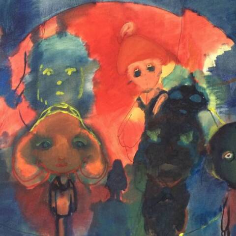 Πρίγκιπας με μπλε κορώνα συναντά την οικογένεια στο σώμα του