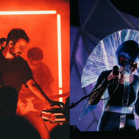 O Theodore και η Danai Nielsen στη σκηνή του Fuzz Club