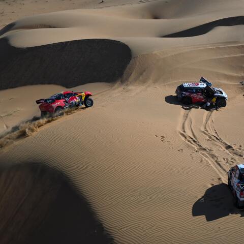 Στιγμιότυπο από τον αγώνα Rally Dakar 2020