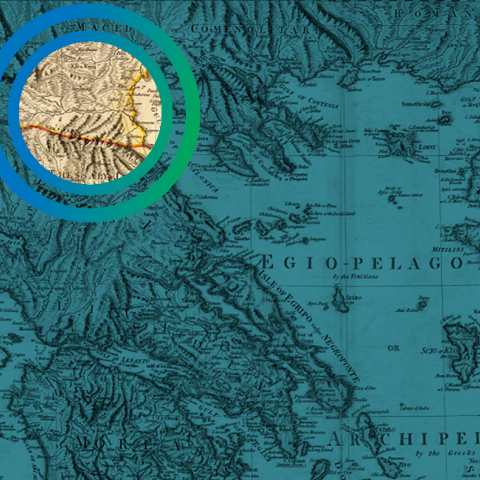 Χάρτης Ελλάδας 19ου Αιώνα. Μακεδονία