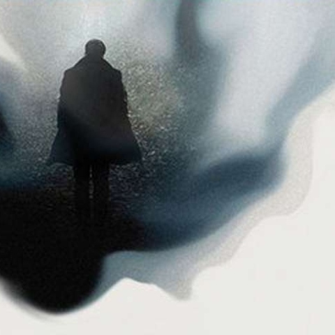 Εικονογράφηση άνδρα με καμπαρντίνα