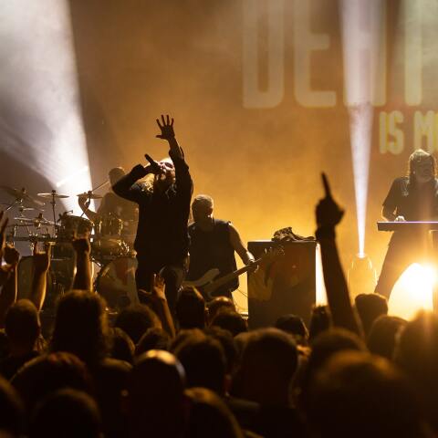 Στιγμιότυπο από τη συναυλία των Dark Tranquillity στην Αθήνα