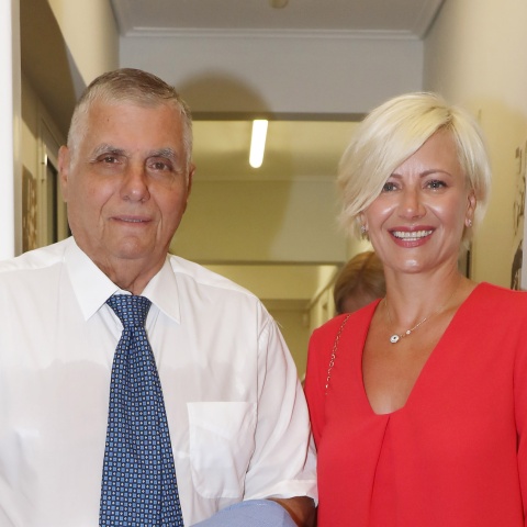 Ο Γιώργος Τράγκας με τη Μαρία Καρρά