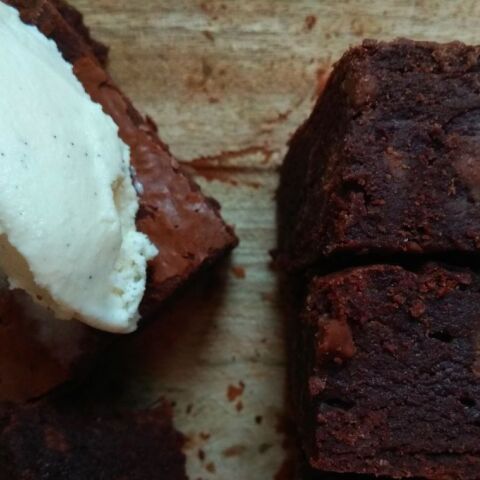 Brownies με φυστικοβούτυρο