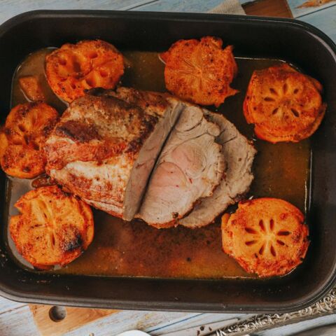 Χοιρινός λαιμός με λωτούς