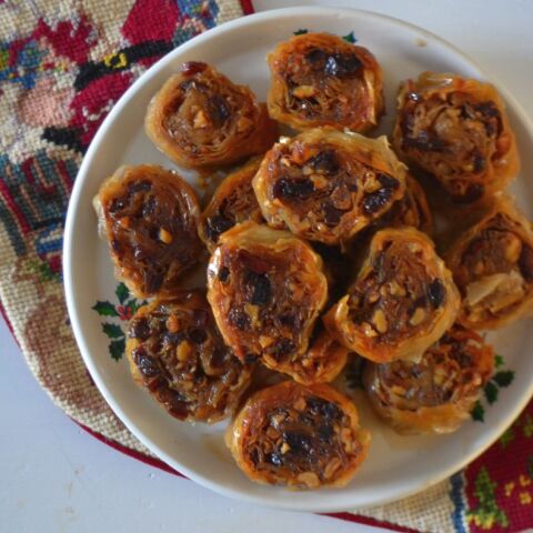 Μπακλαβαδάκια ρολό