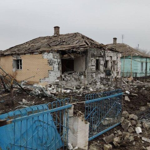 Πόλεμος στην Ουκρανία: Το χωριό Σαρτανάς μετά τον βομβαρδισμό του από δυνάμεις της Ρωσίας