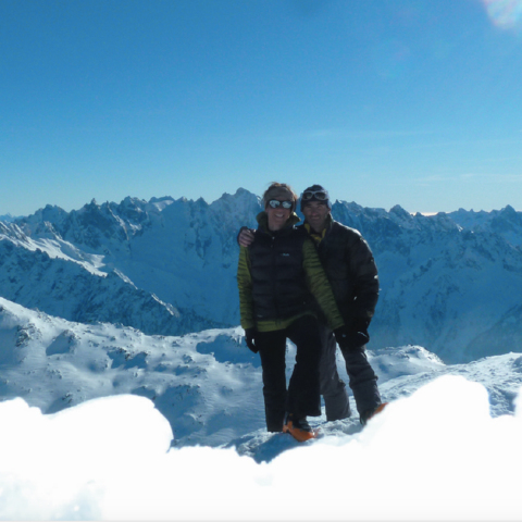 Οι αλπινιστές Xénia Minder και ο Erhard Loretan