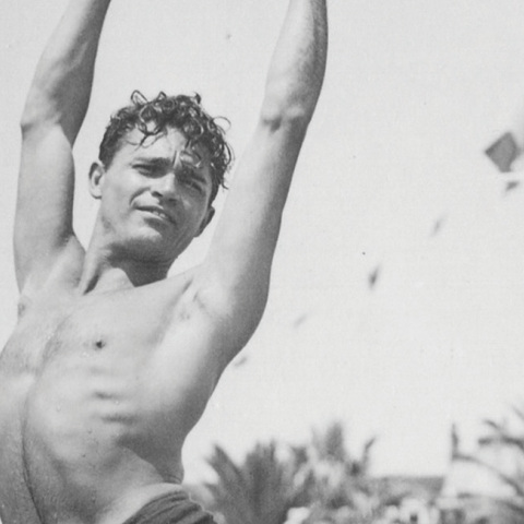 Ο Αλέξανδρος Ιόλας στις Κάννες, 1936, όταν ήταν επαγγελματίας -και πολλά υποσχόμενος- χορευτής (αρχείο Ε.Κ.Ι.)