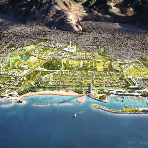 Γραφιστική απεικόνιση της περιοχής του Ελληνικού μετά την ανάπλαση από τη Lamda Development