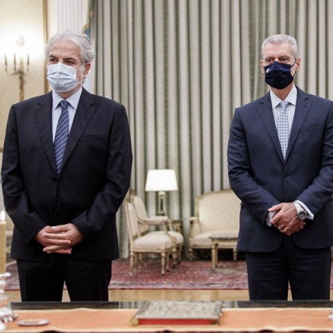 Ορκωμοσία της ηγεσίας του νέου Υπουργείου Κλιματικής Κρίσης και Πολιτικής Προστασίας