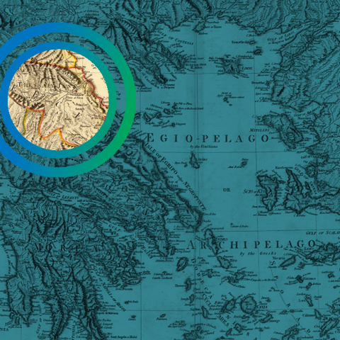 Χάρτης Ελλάδας 19ου Αιώνα. Θεσσαλία