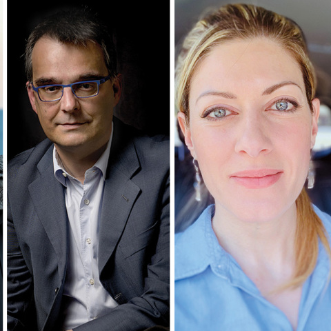 Οι επιστήμονες Γιώργος Καργιολάκης, Γιώργος Παππάς, Μυρτάνη Πιερή και Γιάννης Πρασσάς