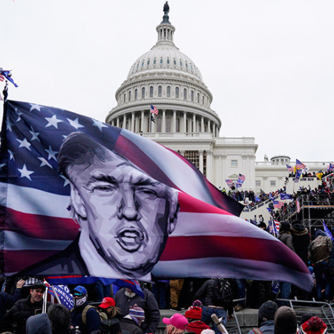 ΗΠΑ - Υποστηρικτές του Τραμπ έξω από το Καπιτώλιο πριν την εισβολή