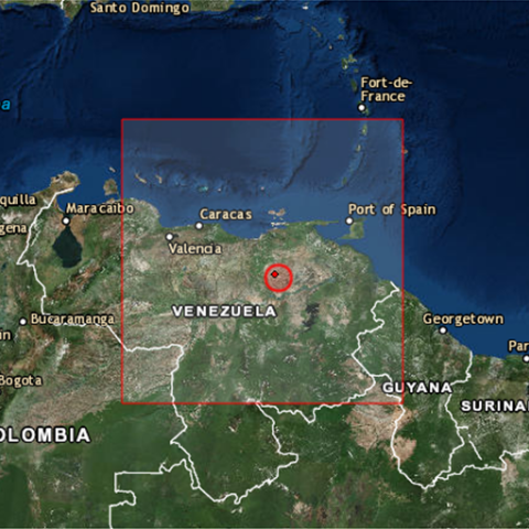 Σεισμός στη Βενεζουέλα - Επίκεντρο