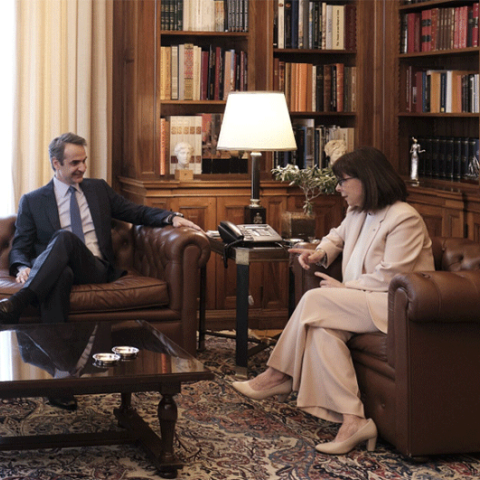 Κυριάκος Μητσοτάκης - Αικατερίνη Σακελλαροπούλου 