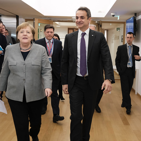 Άνγκελα Μέρκελ και Κυριάκος Μητσοτάκης