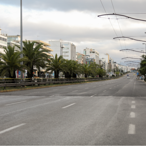 Άδειοι δρόμοι κατά το lockdown