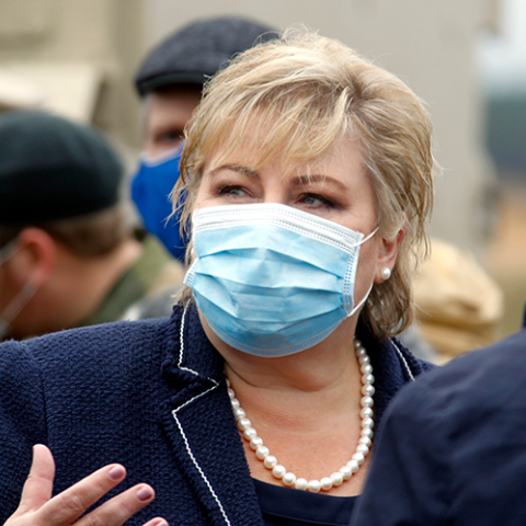 Η πρωθυπουργός της Νορβηγίας, Έρνα Σόλμπεργκ