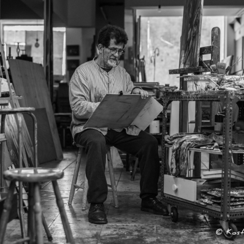 Ο ζωγράφος και χαράκτης Γιάννης Στεφανάκις