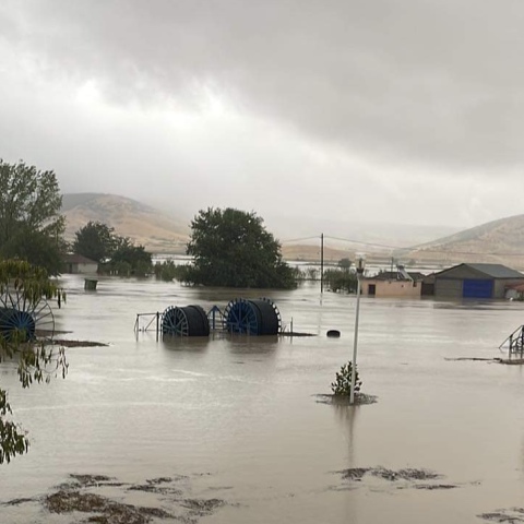 Πλημμυρισμένα χωράφια στη Λάρισα