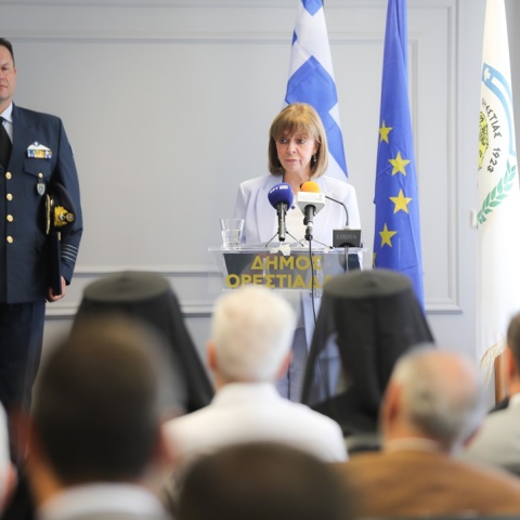 Η Κατερίνα Σακελλαροπούλου ανακηρύχθηκε επίτιμη δημότης Ορεστιάδας