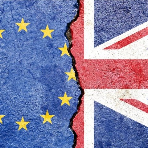 Σημαία της ΕΕ και της Βρετανίας