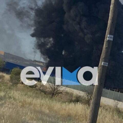 Μεγάλη φωτιά σε εργοστάσιο πλαστικών στη Ριτσώνα