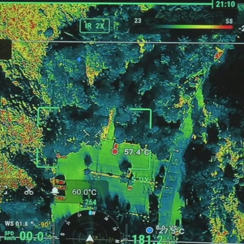 Εικόνα από θερμική κάμερα drone