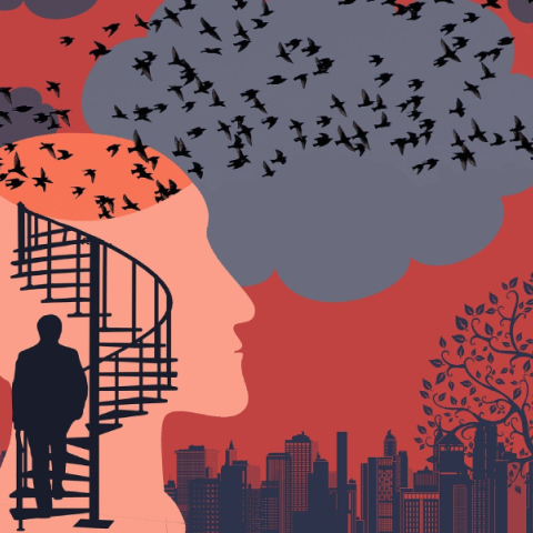 Εικονογράφηση για τον εγκέφαλο και την ψυχολογία