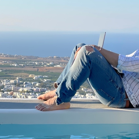 Ο Αλέξανδρος  Τσιοτίνης  στις διακοπές του